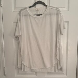 White Flowy Tee